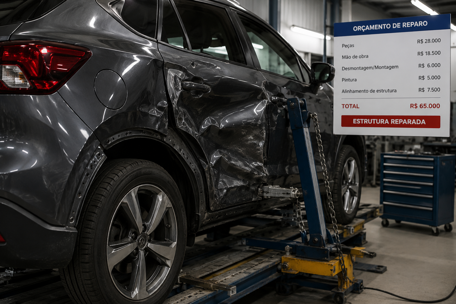 Veículo do case 2 — estrutura reparada